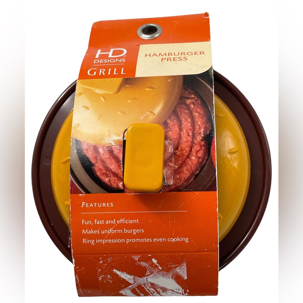 HD Designs Outdoors Plastic Grill Hamburger Patty Press NWT